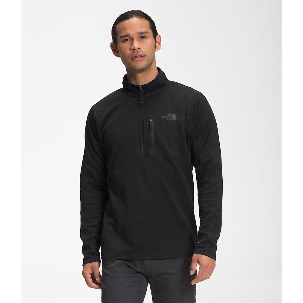 The North Face Canyonlands ½ Zip Ανδρικα Fleece - Μαυρα (VADB79830)
